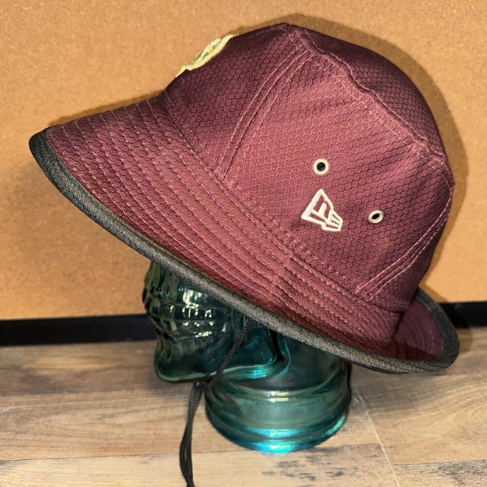 New Era Texas State Bobcats Bucket Hat Maroon Gold One Size Adjustable